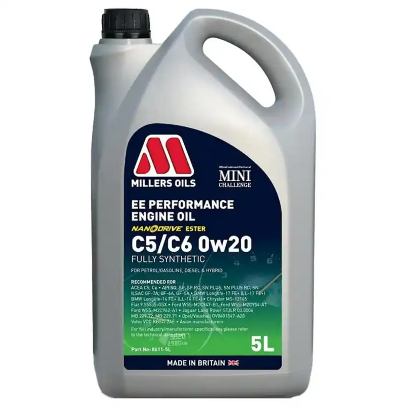Bezpieczna płatność | MILLERS OILS EE Performance C5/C6 0w20 5L - syntetyczny olej silnikowy