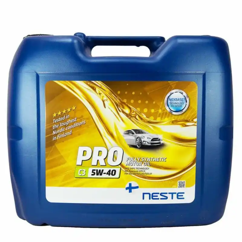 NESTE PRO C3 5W40 17kg 20L - syntetyczny olej silnikowy | Profesjonalna jakość