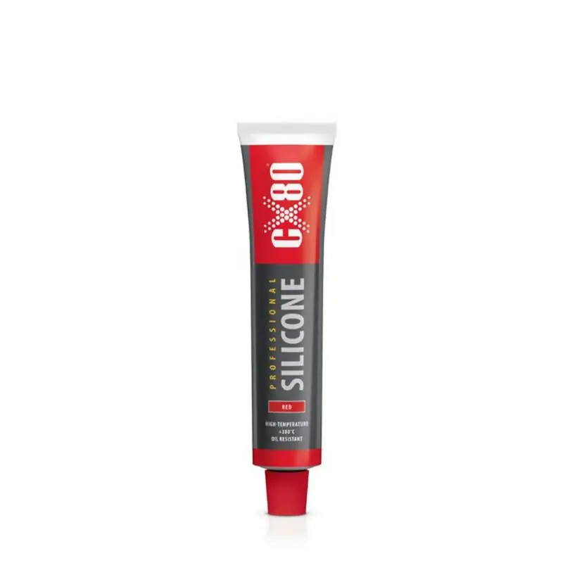 Bezpieczne zakupy - CX80 Silikon Czerwony 80ml - wysokotemperaturowy