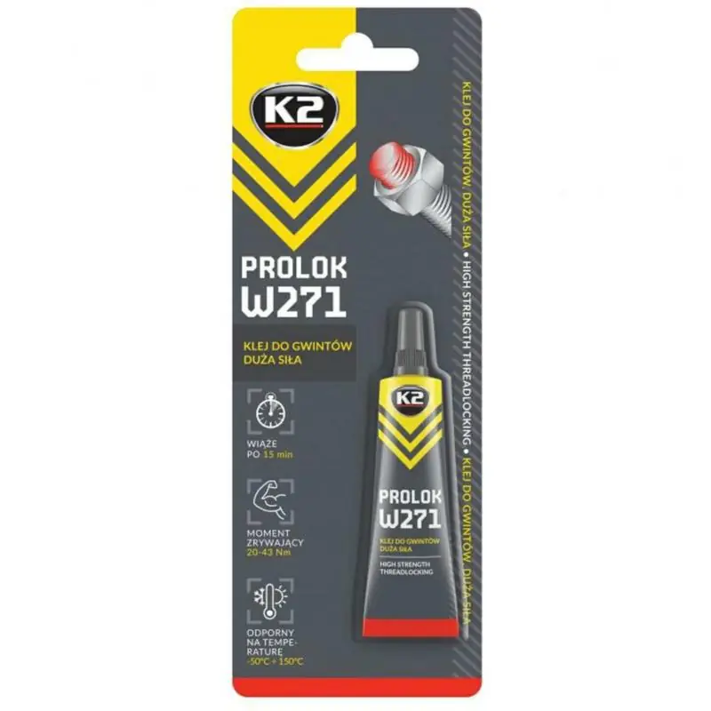 Bezpieczna płatność - K2 Prolok High 6ml - klej do gwintów duża siła