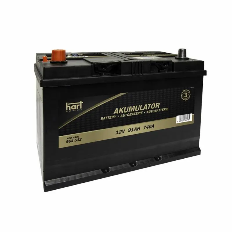 HART Akumulator Premium 91Ah 740A L+ - Bestseller