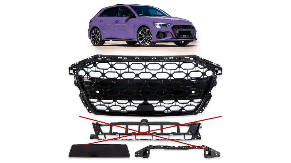 Grill Audi A3 8Y Gloss Black - Superoferta