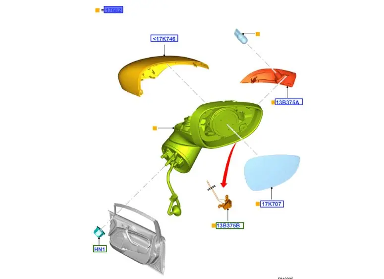 Bezpieczne zakupy | Lusterko zewnętrzne lewe Ford Fiesta 2013 2019 2104890
