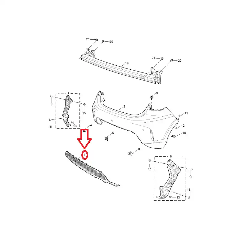 Grill atrapa tył MG3 hybrid 11222223 - Kup dziś